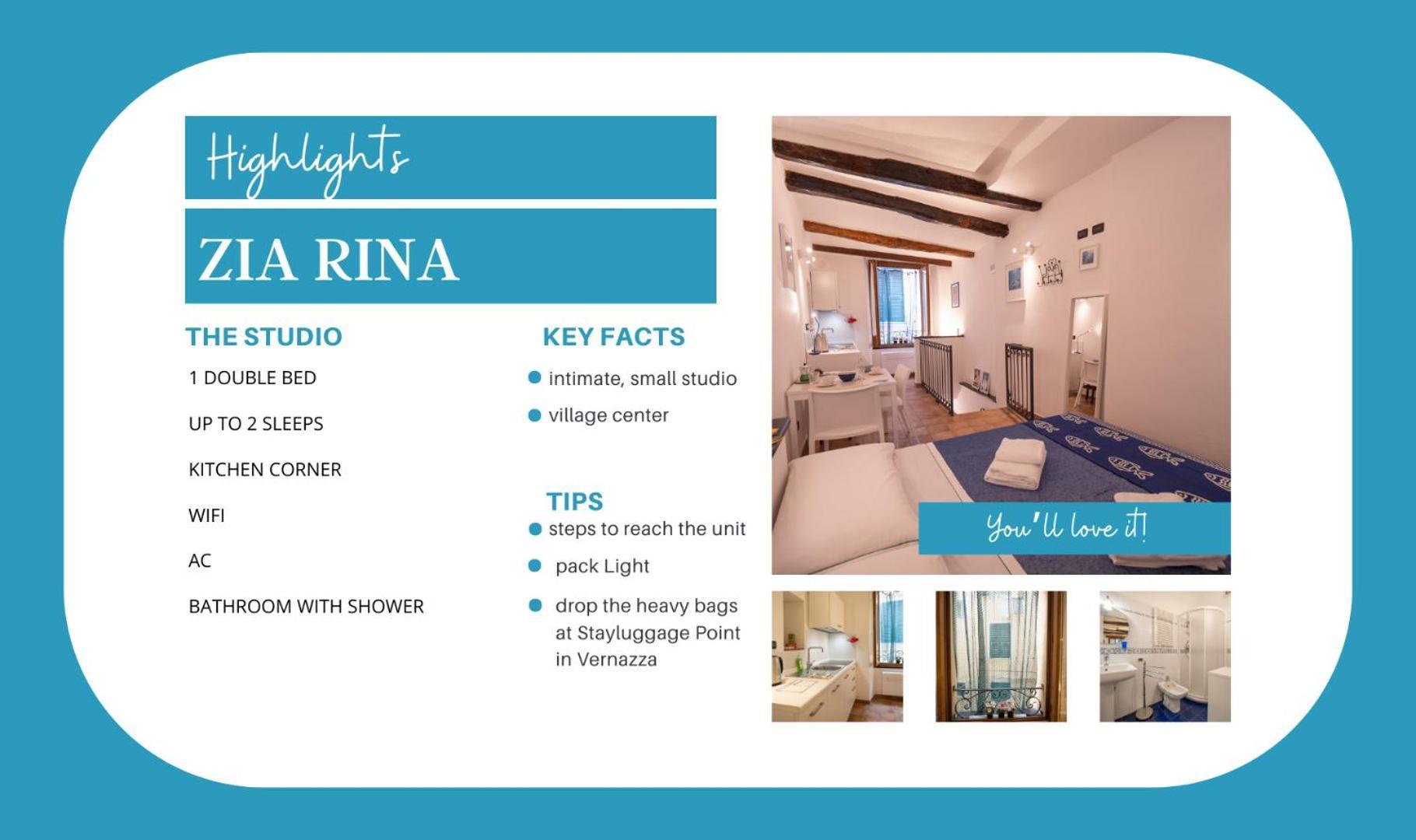 Zia Rina Studio Vernazza Luaran gambar